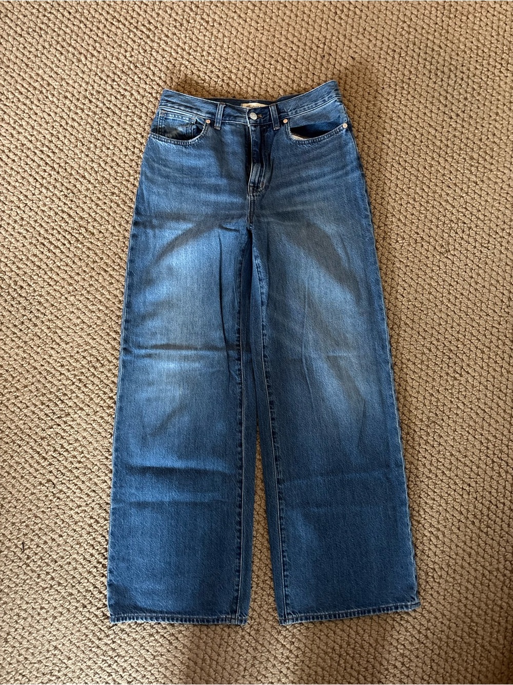 Madewell Blue Superwide-Leg High-Rise Jeans